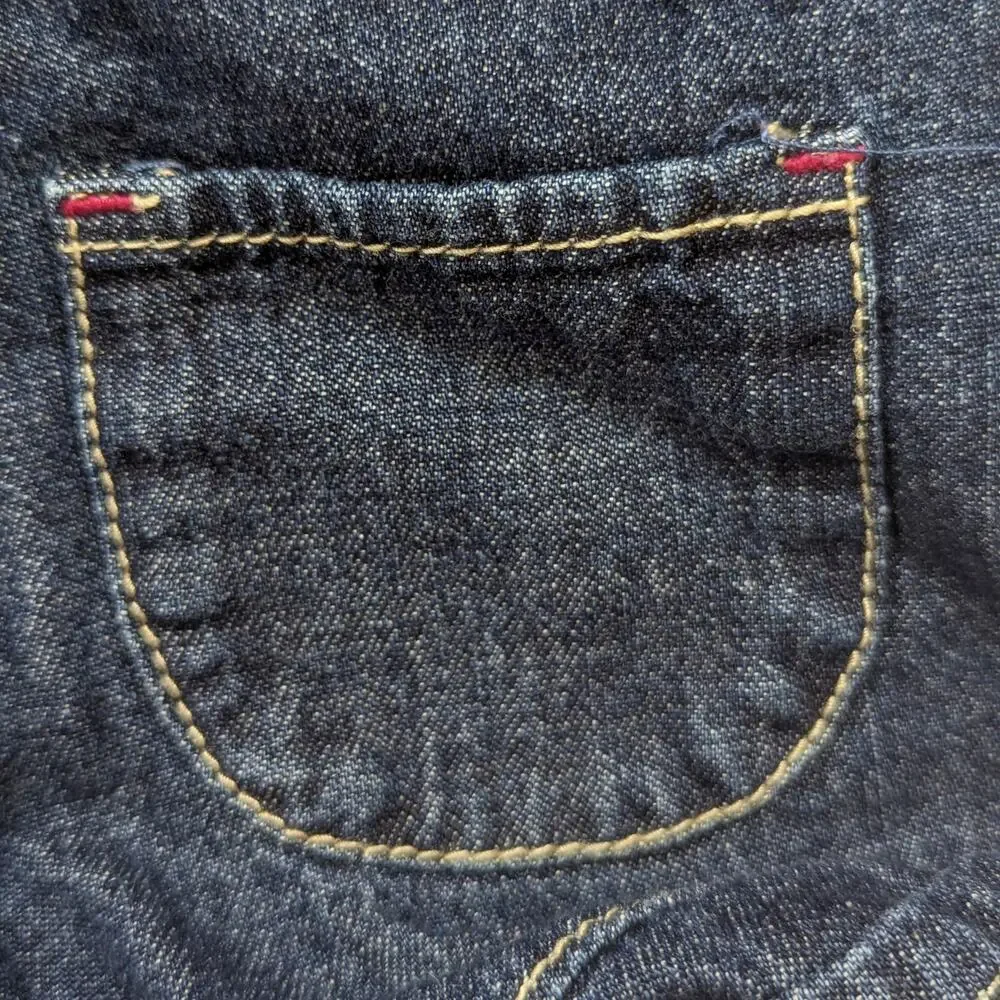 OshKosh B’gosh Rainbow Vestbak Denim Jean Boho Shortalls | Unisex Baby 12 Months